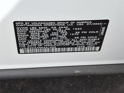 2022 Volkswagen Atlas Cross Sport 3.6L V6 SE w/Technology
