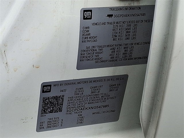 2022 Chevrolet Silverado 1500 WT