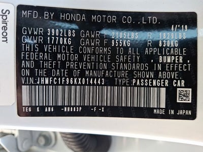 2019 Honda Civic Touring