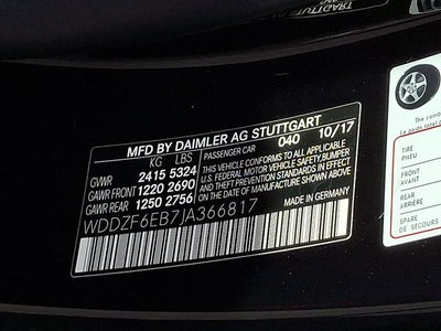 2018 Mercedes-Benz E-Class E 43 AMG® 4MATIC®