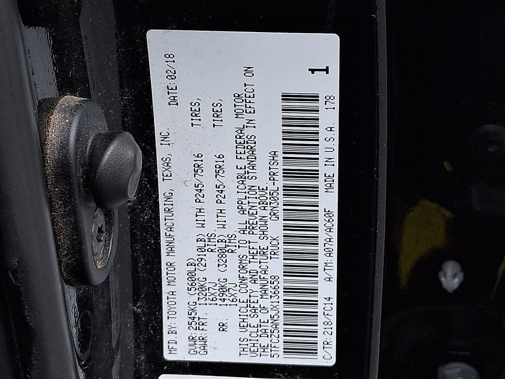 2018 Toyota Tacoma SR V6