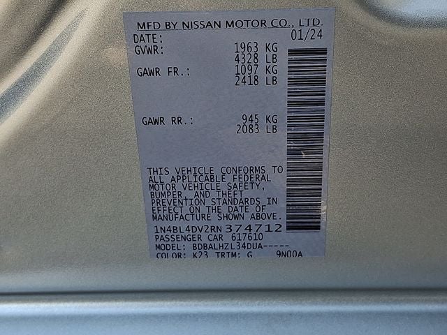 2024 Nissan Altima 2.5 SV