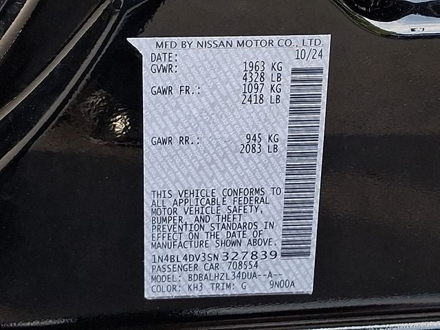 2025 Nissan Altima 2.5 SV