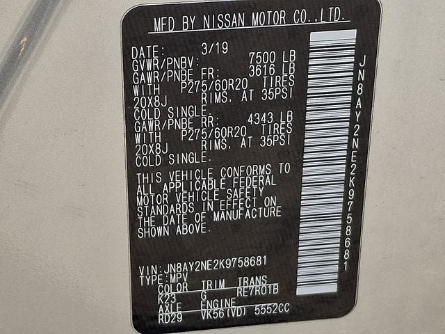 2019 Nissan Armada Platinum