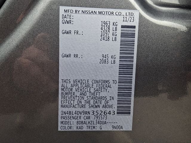 2024 Nissan Altima 2.5 SV