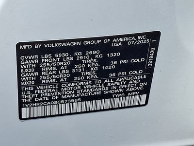 2025 Volkswagen Atlas 2.0T SE w/Technology