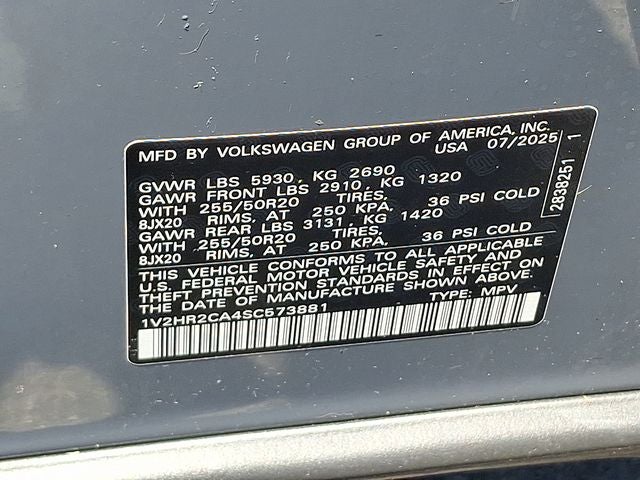 2025 Volkswagen Atlas 2.0T SE w/Technology