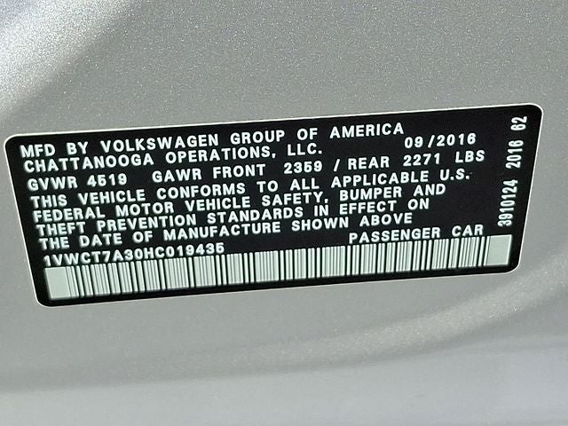 2017 Volkswagen Passat SEL Premium