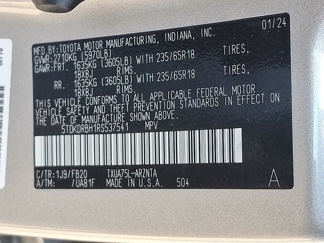 2024 Toyota Highlander LE