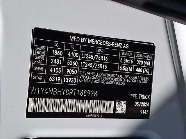 2024 Mercedes-Benz Sprinter 2500 2500 Standard Roof I4 Diesel HO 144" RWD