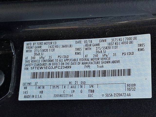 2018 Ford F-150 LARIAT