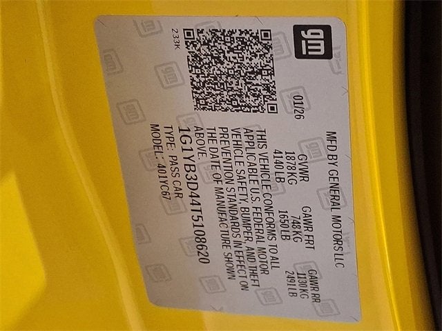 2026 Chevrolet Corvette Stingray 2LT