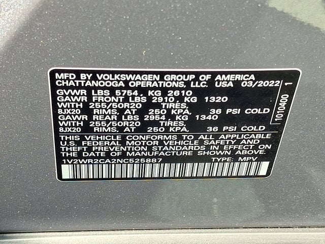 2022 Volkswagen Atlas 3.6L V6 SE w/Technology