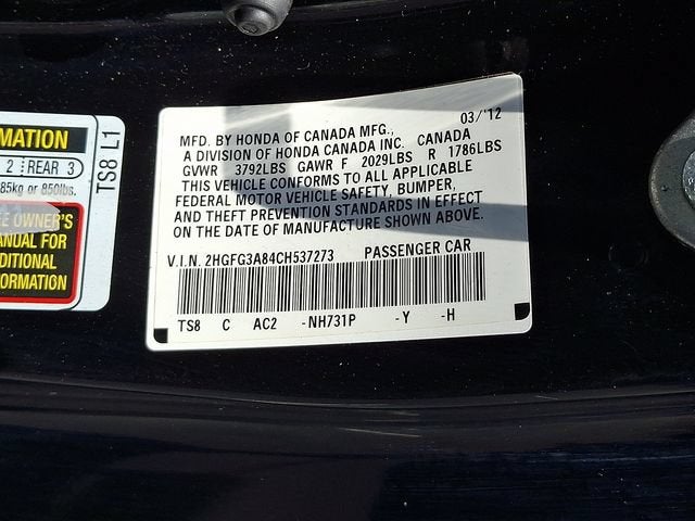 2012 Honda Civic Cpe EX