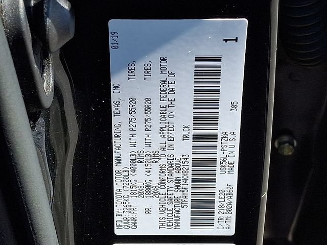 2019 Toyota Tundra 4WD SR5