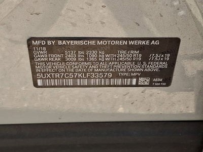 2019 BMW X3 sDrive30i