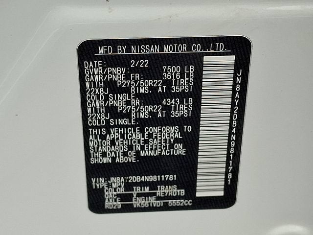 2022 Nissan Armada Platinum