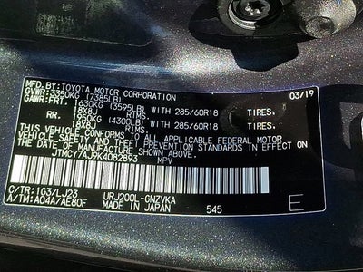 2019 Toyota Land Cruiser 4DR 4WD