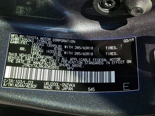 2019 Toyota Land Cruiser 4DR 4WD