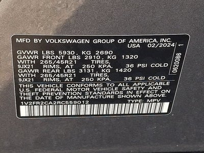 2024 Volkswagen Atlas 2.0T SEL Premium R-Line