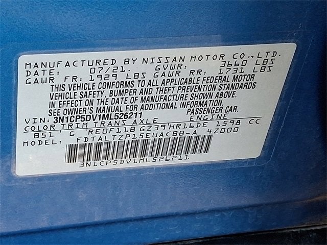 2021 Nissan Kicks SR Xtronic CVT