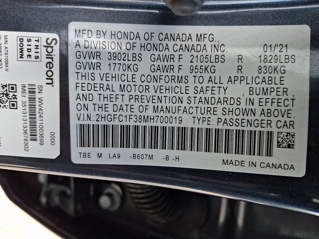 2021 Honda Civic Sedan EX