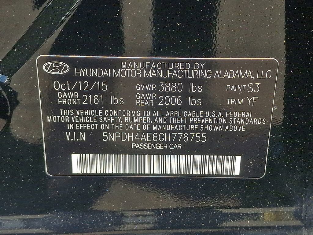 2016 Hyundai Elantra Value Edition