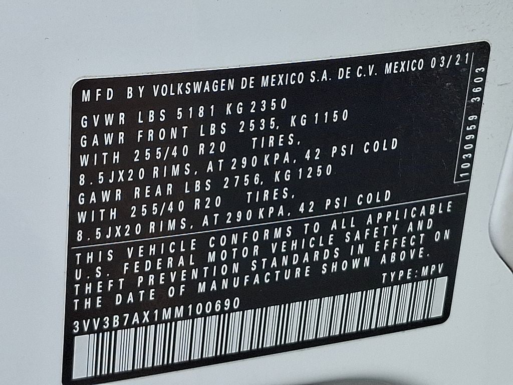 2021 Volkswagen Tiguan 2.0T SE R-Line Black