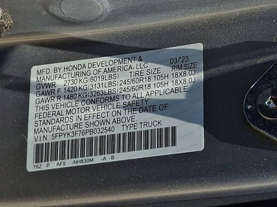 2023 Honda Ridgeline RTL-E