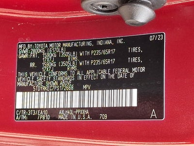 2023 Toyota Sienna XLE 7 Passenger