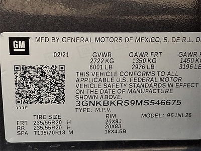 2021 Chevrolet Blazer AWD RS