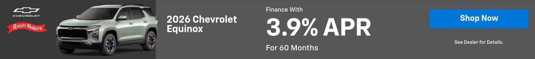 2026 Chevrolet Equinox 3.9% APR for 60 months