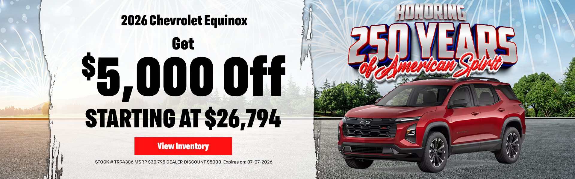 Equinox $5,000 Off In June