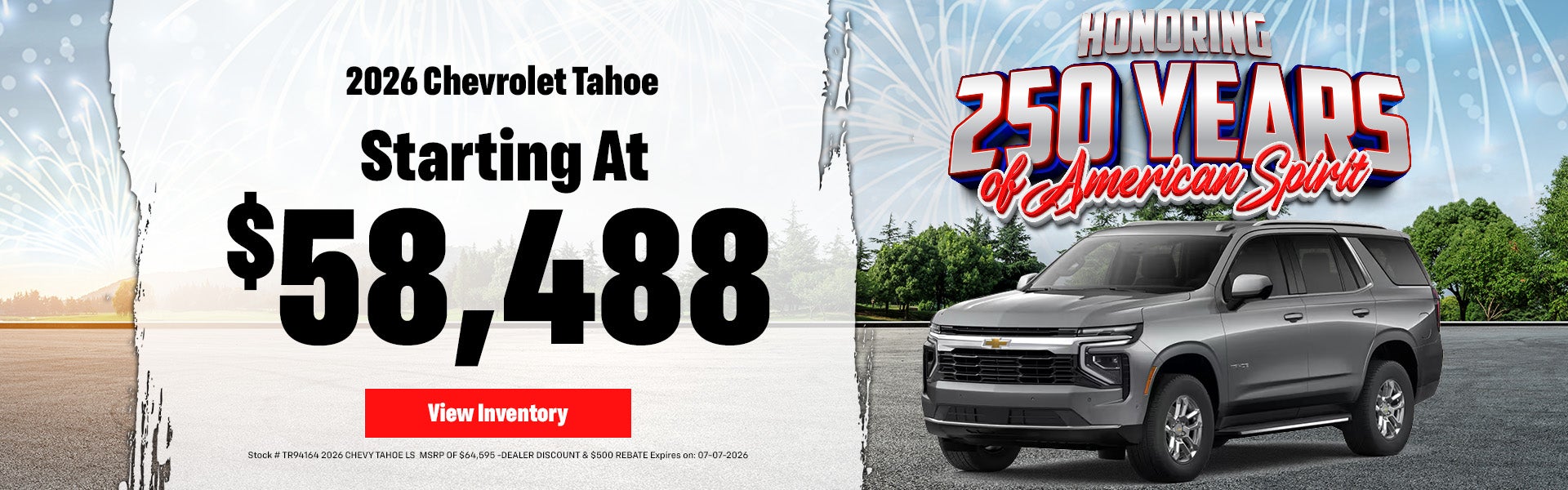 New Tahoe Starting At $58,488